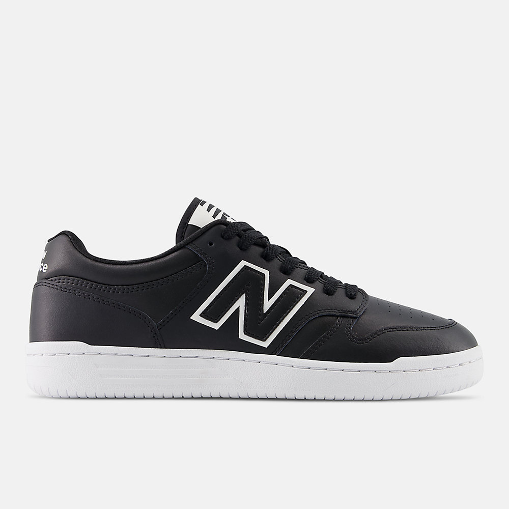 New Balance 480 Shoes Black with White